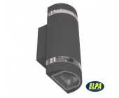 M038 1xGU10 max.35w antracit siva jednoredna zidna lampa IP44